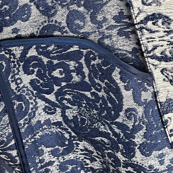 Coldwater Creek NWT Open Front Dress Jacket Business Sz 18 Blue & Gray Pattern - Picture 5 of 11